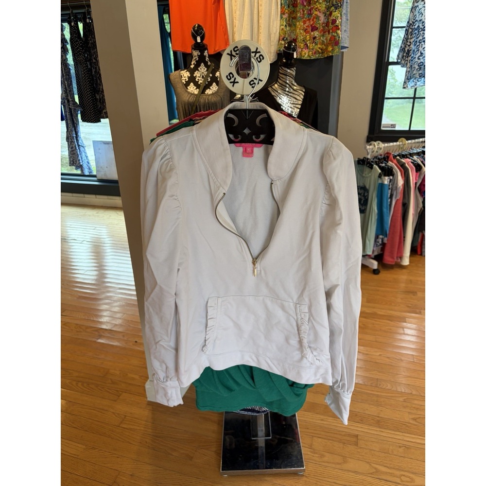Lily Pulitzer White Sweatshirt Size Extra Small Long Sleeve